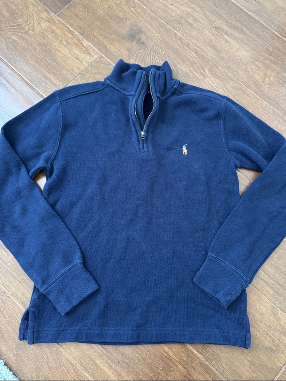 Polo by Ralph Lauren Boys Sz M (10/12) Navy Blue Half-Zip Sweater